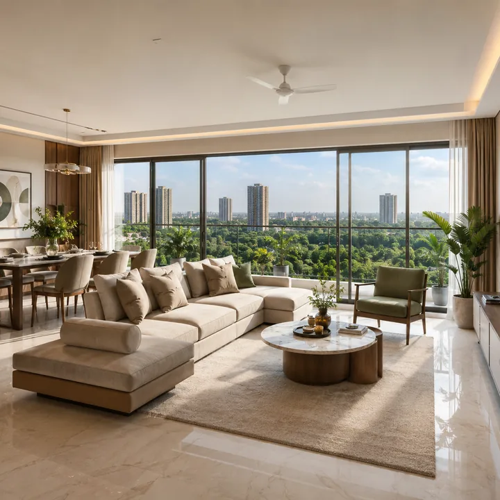 Brigade WTC Devanahalli living room interior Brigade WTC Devanahalli living room interior